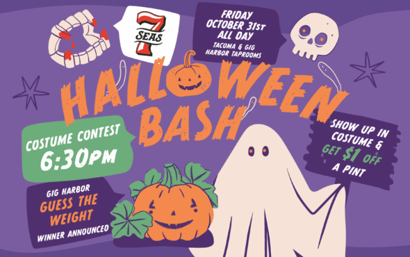 Halloween Bash at Our Tacoma and Gig Harbor Taprooms