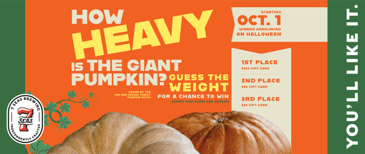 Guess the weight of our giant pumpkin!
