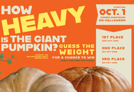 Guess the weight of our giant pumpkin!